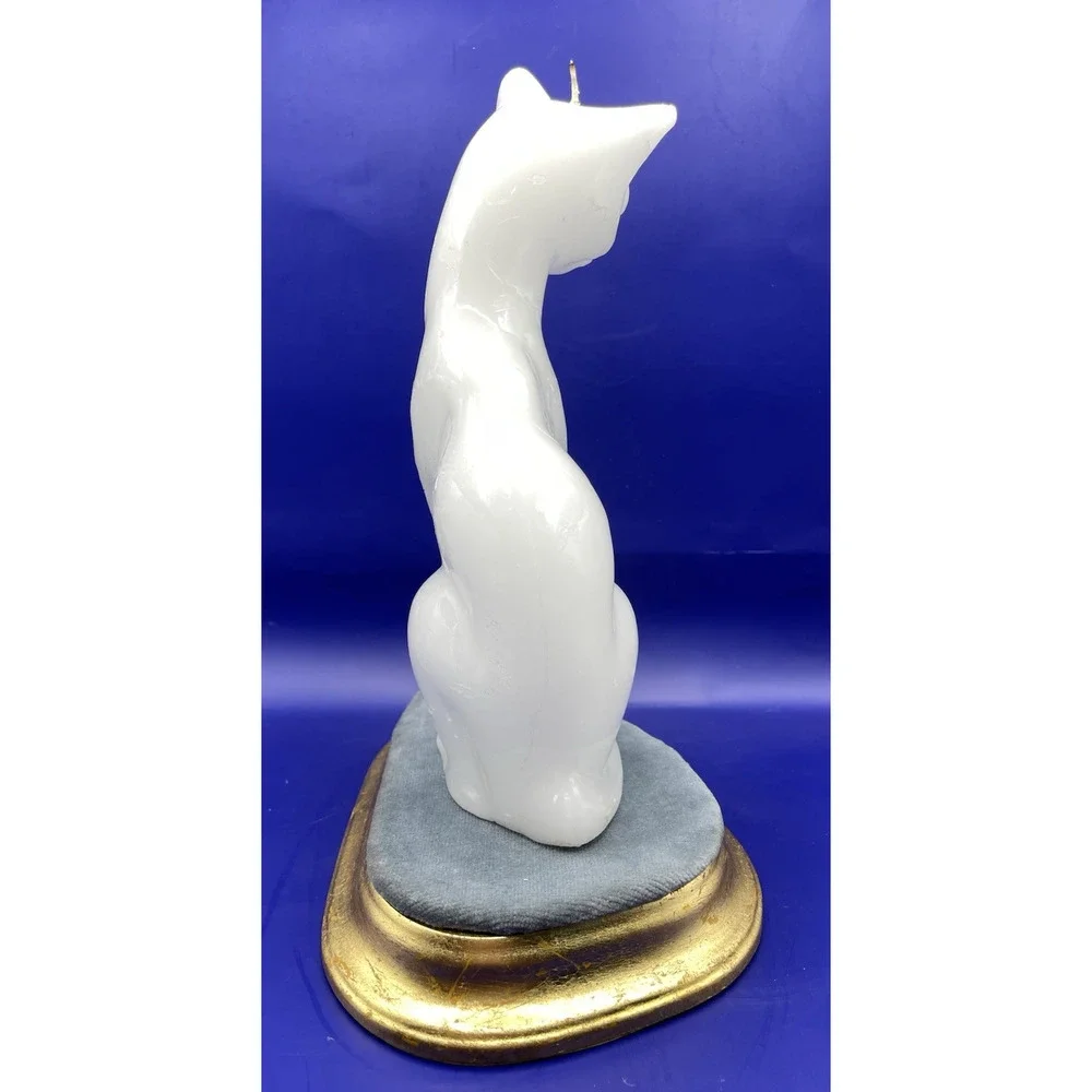 Elegant Persian White Cat Candle 8